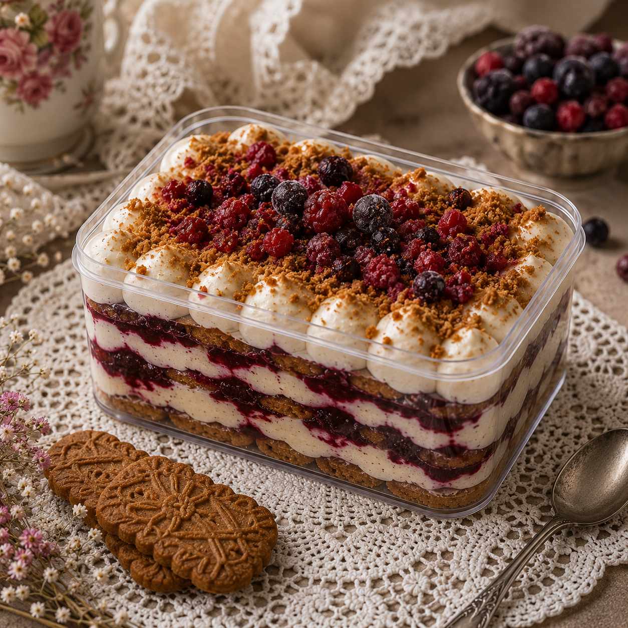 Családi tiramisu desszertdoboz 8 személyre – Sweet Magnolia