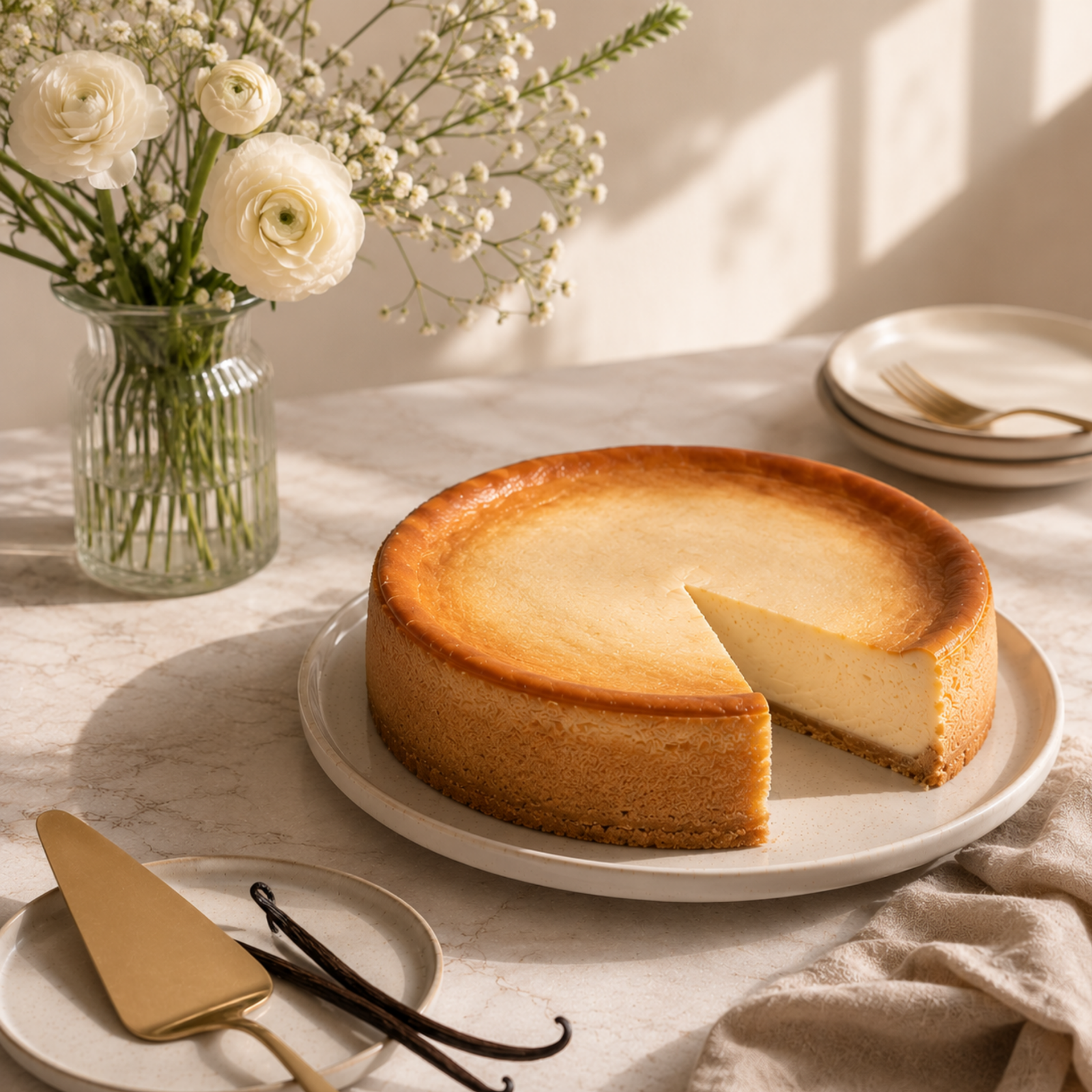 Klasszikus sült sajttorta – Sweet Magnolia